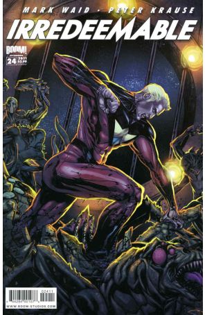 Irredeemable 24A published by Boom! with cover art by Drew Johnson