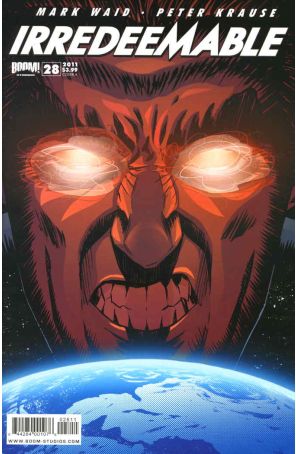 Irredeemable 28A published by Boom! with cover art by Damian Couceiro