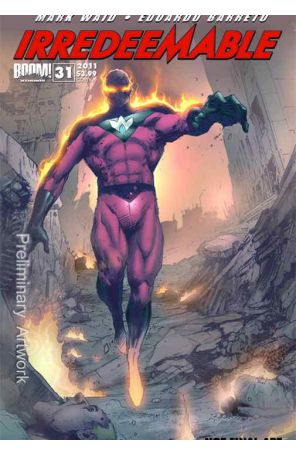 Irredeemable 31A published by Boom! with cover art by Trevor Hairsine