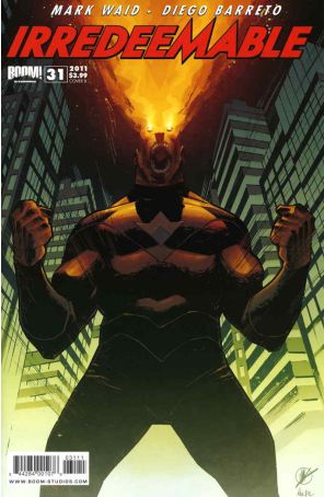 Irredeemable 31B published by Boom! with cover art by Matteo Scalera
