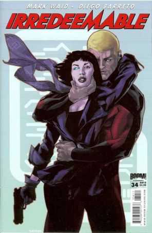 Irredeemable 34B published by Boom! with cover art by Kalman Andrasofszky