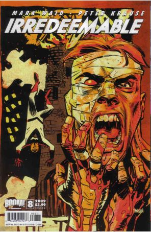 Irredeemable 8B published by Boom! with cover art by Dan Panosian