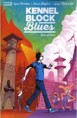 Kennel Block Blues 1 published by Boom! with cover art by Daniel Bayliss