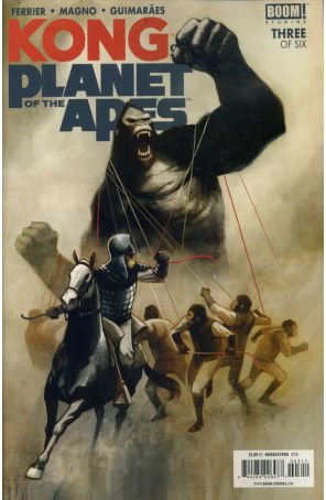 Kong on the Planet of the Apes 3 published by Boom! with cover art by Mike Huddleston
