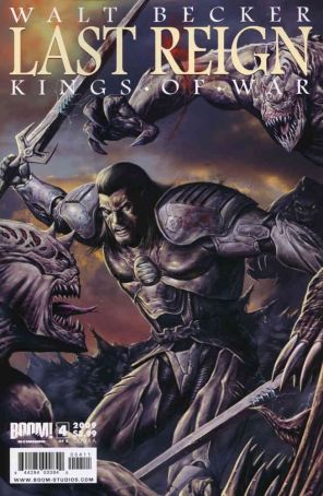 Last Reign 4A published by Boom! with cover art by Karl Richardson