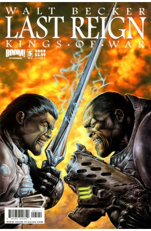 Last Reign 5A published by Boom! with cover art by Karl Richardson