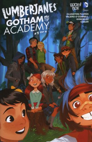 Lumberjanes/Gotham Academy 1 published by Boom! with cover art by Mingjue Helen Chen