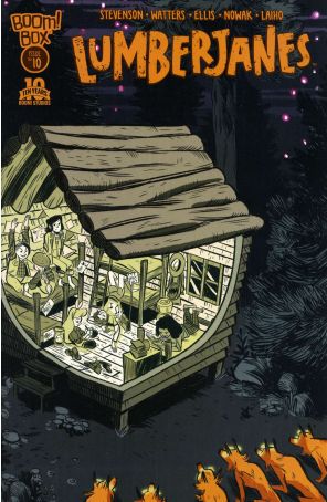 Lumberjanes 10 published by Boom! with cover art by Carolyn Nowak