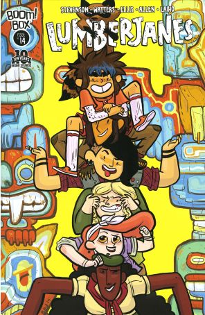 Lumberjanes 14 published by Boom! with cover art by Brooke A. Allen