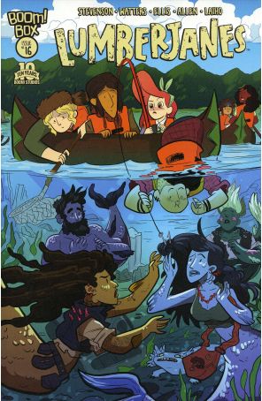 Lumberjanes 16 published by Boom! with cover art by Brooke A. Allen
