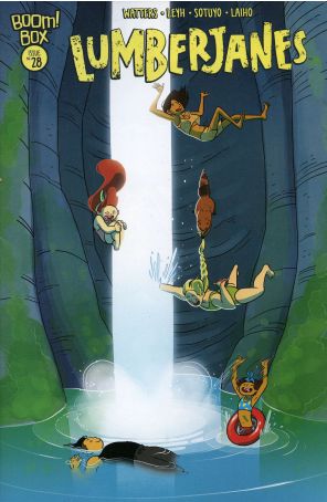 Lumberjanes 28 published by Boom! with cover art by Kat Leyh