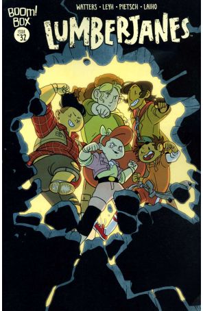 Lumberjanes 32 published by Boom! with cover art by Kat Leyh