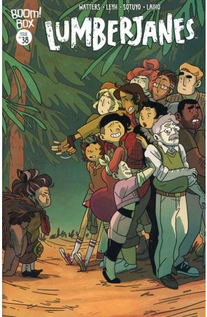 Lumberjanes 38 published by Boom! with cover art by Kat Leyh