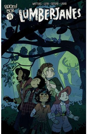 Lumberjanes 39 published by Boom! with cover art by Kat Leyh