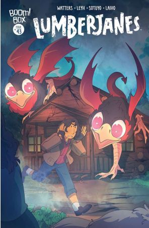 Lumberjanes 43A published by Boom! with cover art by Ayme Sotuyo
