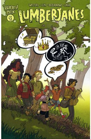 Lumberjanes 53 published by Boom! with cover art by Kat Leyh
