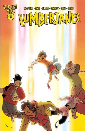 Lumberjanes 75A published by Boom! with cover art by Kat Leyh