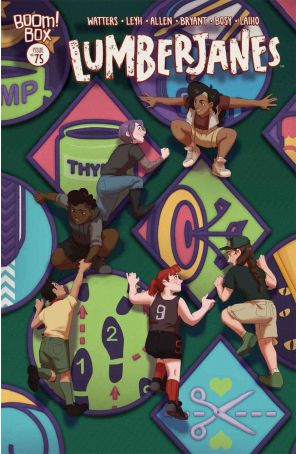 Lumberjanes 75B published by Boom! with cover art by Harriet Moulton