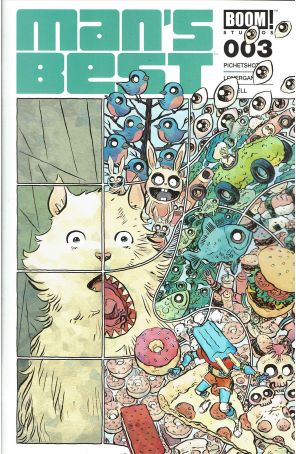 Man's Best 3A published by Boom! with cover art by Jesse Lonergan