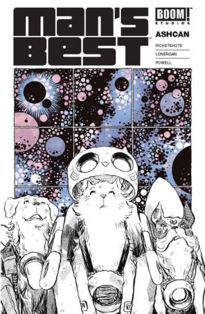 Man's Best Ashcan 1 published by Boom! with cover art by Jesse Lonergan