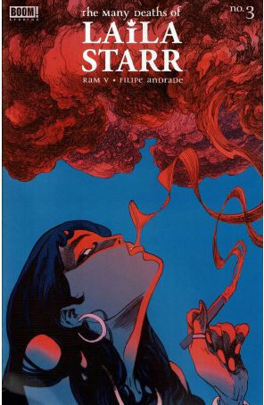 The Many Deaths of Laila Starr 3A published by Boom! with cover art by Filipe Andrade