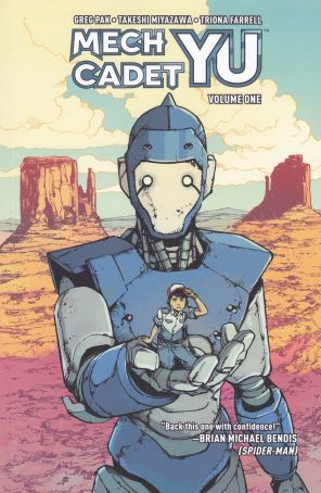 Mech Cadet Yu TPB 1 published by Boom! with cover art by Takeshi Miyaza