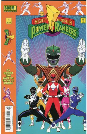 Mighty Morphin Power Rangers (5th Series) 1Y published by Boom! with cover art by Tradd Moore