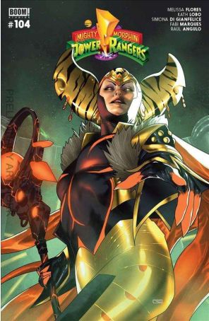 Mighty Morphin Power Rangers (5th Series) 104A published by Boom! with cover art by Taurin Clarke