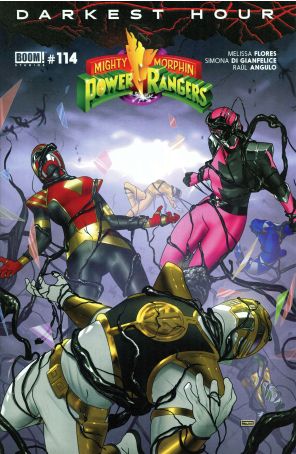 Mighty Morphin Power Rangers (5th Series) 114A published by Boom! with cover art by Taurin Clarke