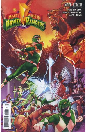 Mighty Morphin Power Rangers (5th Series) 13 published by Boom! with cover art by Jamal Campbell