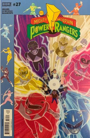 Mighty Morphin Power Rangers (5th Series) 27B published by Boom! with cover art by Jordan Gibson
