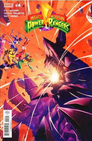 Mighty Morphin Power Rangers (5th Series) 4 published by Boom! with cover art by Jamal Campbell