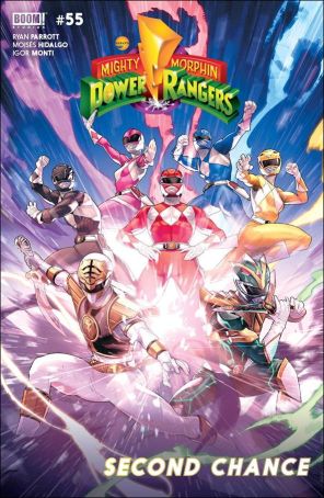 Mighty Morphin Power Rangers (5th Series) 55A published by Boom! with cover art by Jamal Campbell
