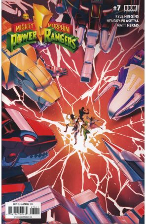Mighty Morphin Power Rangers (5th Series) 7 published by Boom! with cover art by Jamal Campbell