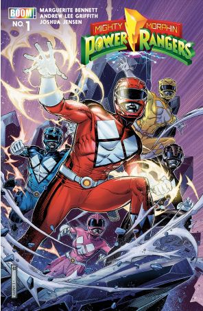 Mighty Morphin Power Rangers (6th Series) 1A published by Boom! with cover art by Jim Cheung