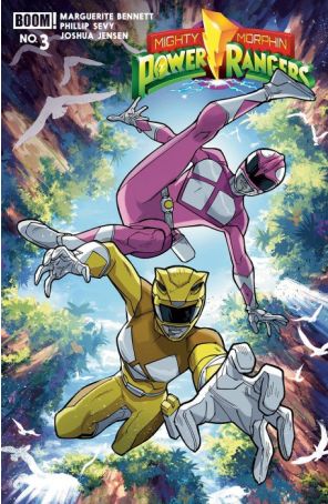 Mighty Morphin Power Rangers (6th Series) 3A published by Boom! with cover art by Enid Balám