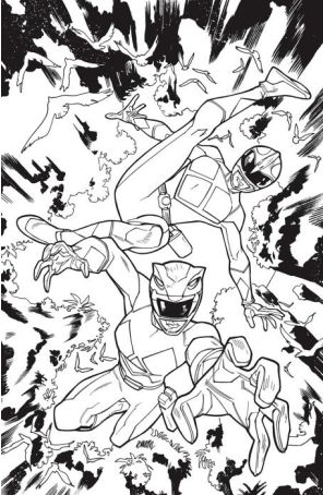 Mighty Morphin Power Rangers (6th Series) 3H published by Boom! with cover art by Enid Balám