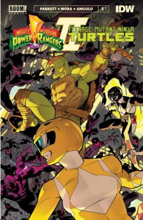Mighty Morphin Power Rangers/ Teenage Mutant Ninja Turtles II 1B published by Boom! with cover art by Dan Mora