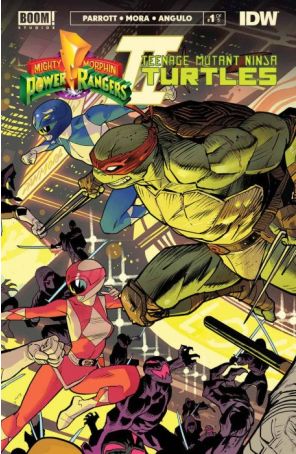 Mighty Morphin Power Rangers/ Teenage Mutant Ninja Turtles II 1C published by Boom! with cover art by Dan Mora
