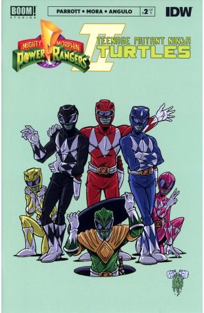 Mighty Morphin Power Rangers/ Teenage Mutant Ninja Turtles II 2C published by Boom! with cover art by Tim Lattie