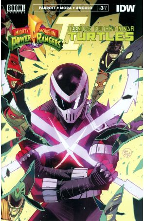 Mighty Morphin Power Rangers/ Teenage Mutant Ninja Turtles II 3A published by Boom! with cover art by Dan Mora