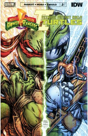 Mighty Morphin Power Rangers/ Teenage Mutant Ninja Turtles II 3B published by Boom! with cover art by Freddie E. Williams II, Kevin Eastman