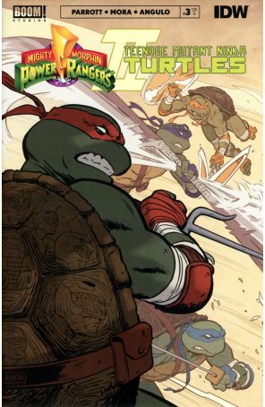 Mighty Morphin Power Rangers/ Teenage Mutant Ninja Turtles II 3D published by Boom! with cover art by Paolo Rivera