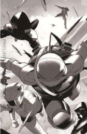 Mighty Morphin Power Rangers/ Teenage Mutant Ninja Turtles II 3G published by Boom! with cover art by Simone Di Meo