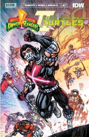Mighty Morphin Power Rangers/ Teenage Mutant Ninja Turtles II 4B published by Boom! with cover art by Freddie E. Williams II, Kevin Eastman
