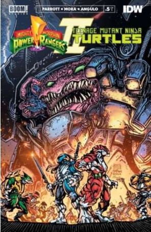 Mighty Morphin Power Rangers/ Teenage Mutant Ninja Turtles II 5B published by Boom! with cover art by Freddie Williams II, Kevin Eastman