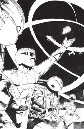 Mighty Morphin Power Rangers/Teenage Mutant Ninja Turtles III 4E published by Boom! with cover art by Alessio Zonno