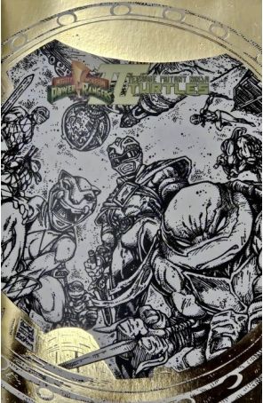Mighty Morphin Power Rangers/Teenage Mutant Ninja Turtles III Ashcan 1I published by Boom! with cover art by Freddie E. Williams II, Kevin Eastman