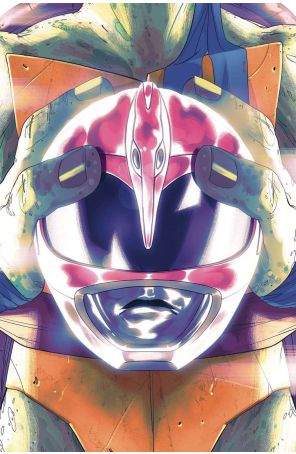 Mighty Morphin Power Rangers/Teenage Mutant Ninja Turtles 4B published by Boom! with cover art by Goni Montes