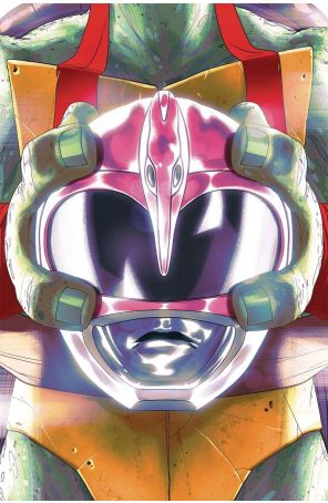 Mighty Morphin Power Rangers/Teenage Mutant Ninja Turtles 4C published by Boom! with cover art by Goni Montes